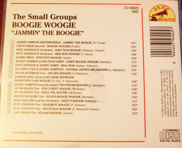 Various : Boogie Woogie: The Small Groups (Jammin' The Boogie) (CD, Comp)