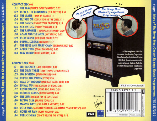 Various : Rage - More Of The Songs Most Chosen By Rage Guest Programmers (2xCD, Comp)