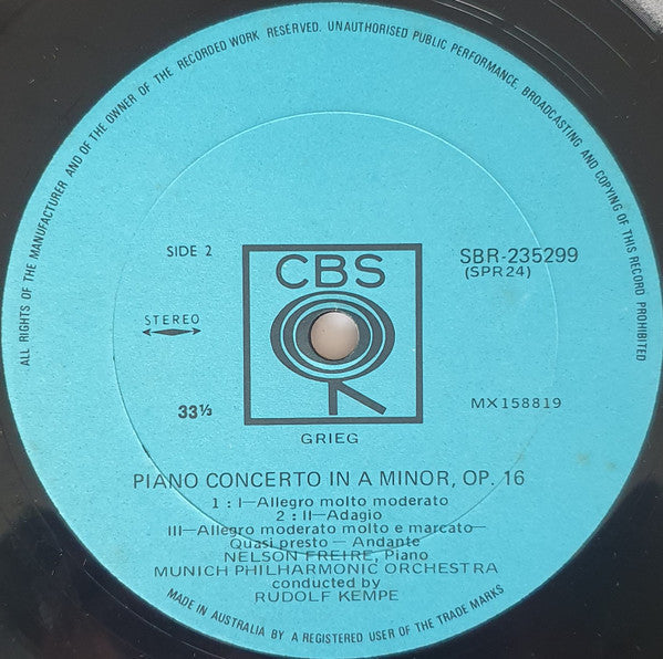 Tchaikovsky*, Grieg* - Nelson Freire, Munich Philharmonic Orchestra* / Rudolf Kempe : Piano Concerto No.1 In B Flat Minor, Op.23 / Piano Concerto In A Minor, Op.16 (LP, Album)