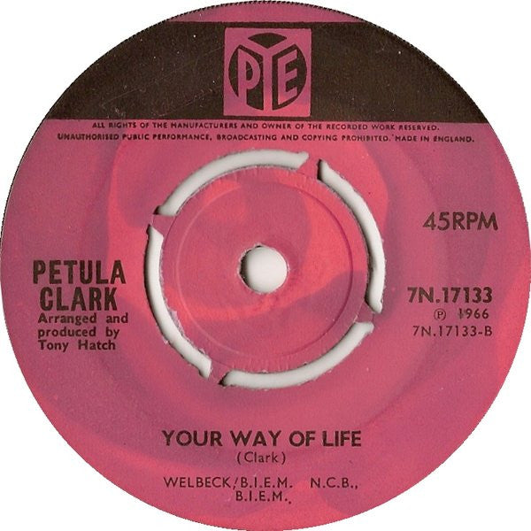 Petula Clark : I Couldn't Live Without Your Love (7", Single)