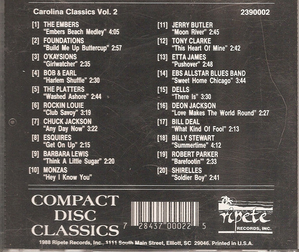 Various : Carolina Classics Vol. 2 (CD, Comp)