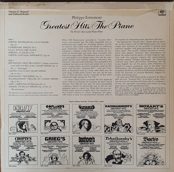 Philippe Entremont : Greatest Hits / The Piano (LP, Album, Comp)