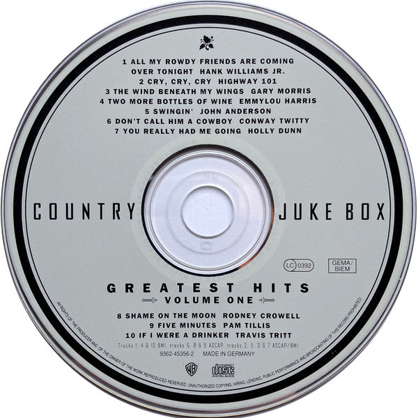 Various : Country Juke Box Greatest Hits - Volume One (CD, Comp)