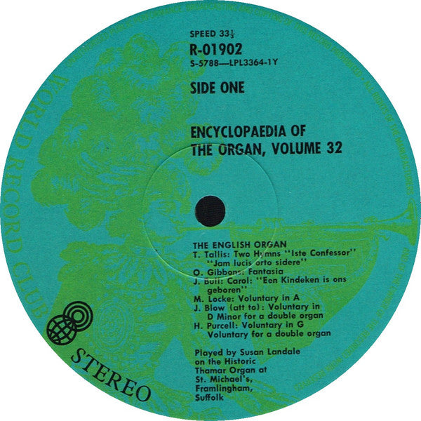 Susan Landale : The Encyclopaedia Of The Organ Volume Thirty Two - The English Organ (LP, Album, Club)