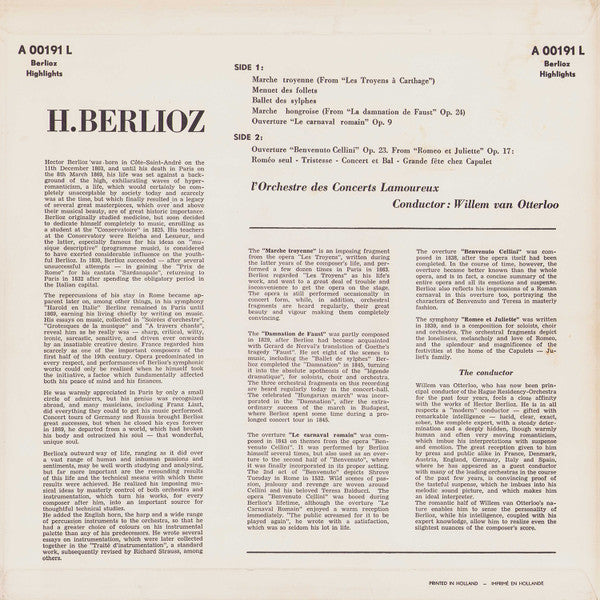 Hector Berlioz : Hector Berlioz L' Orchestra Des Concerts Lamoureux (LP, Comp)