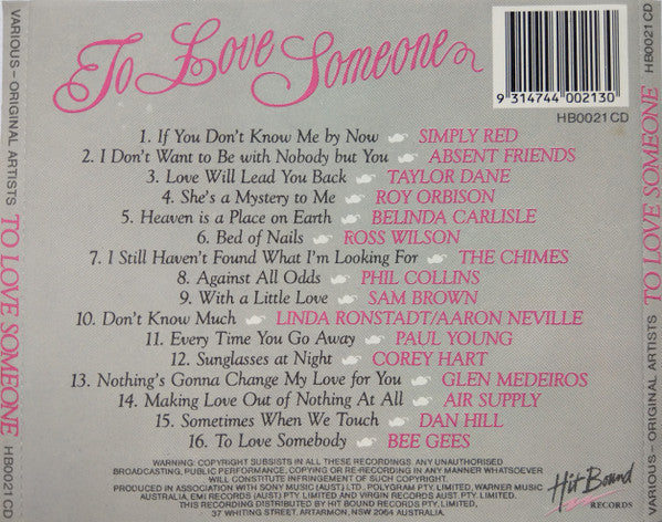 Various : To Love Someone (CD, Comp)