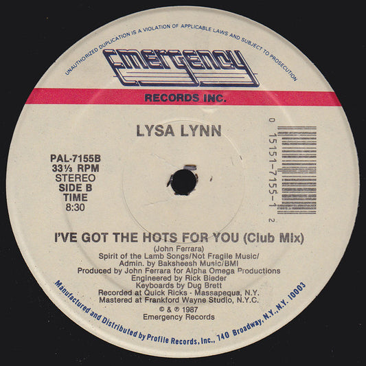 Lysa Lynn : I've Got The Hots For You (12")