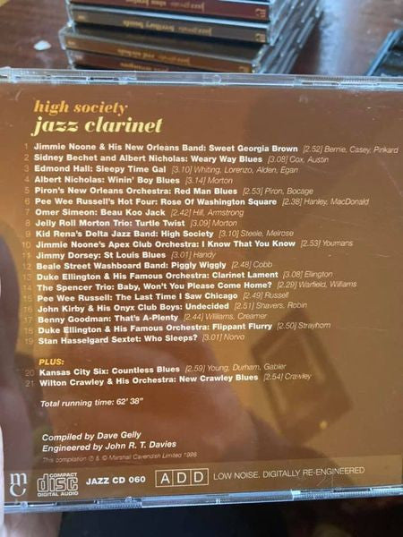 Various : Jazz Clarinet - High Society (CD, Comp, RM)