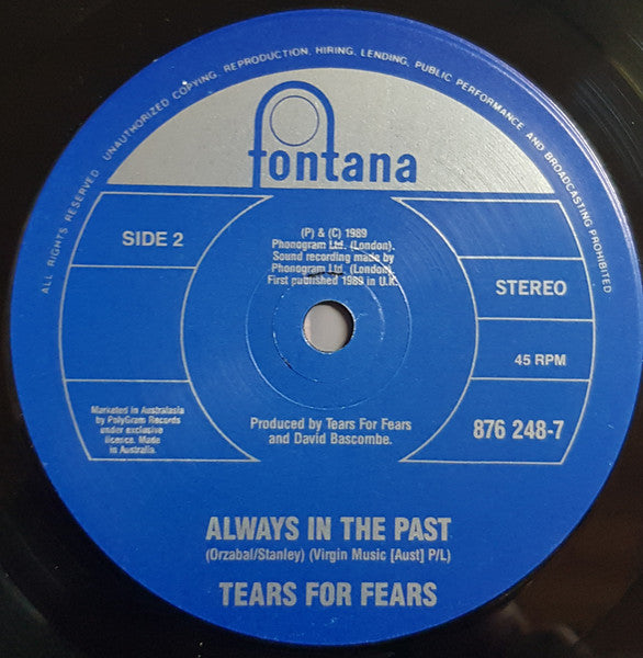 Tears For Fears : Woman In Chains (7", Single)