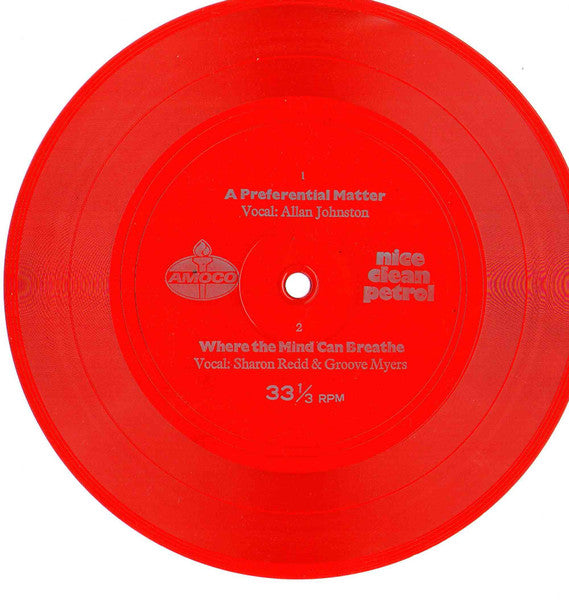 Allan Johnston / Sharon Redd & Groove Myers : Amoco: Nice Clean Petrol (Flexi, 7", S/Sided, Promo, Red)