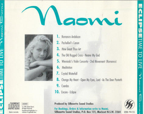 Naomi Burns : Eclipse: Time To Live (CD, Album)