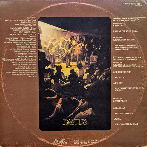 Rastus : Rastus (2xLP, Album, Gat)