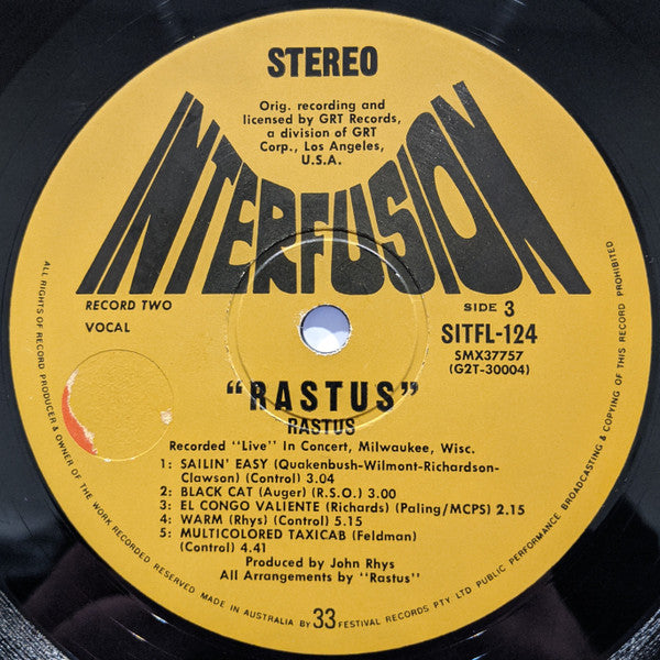 Rastus : Rastus (2xLP, Album, Gat)