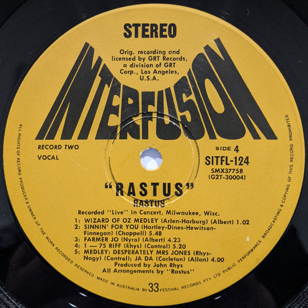 Rastus : Rastus (2xLP, Album, Gat)