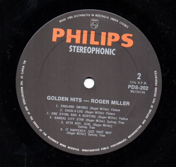 Roger Miller : Golden Hits (LP, Comp)