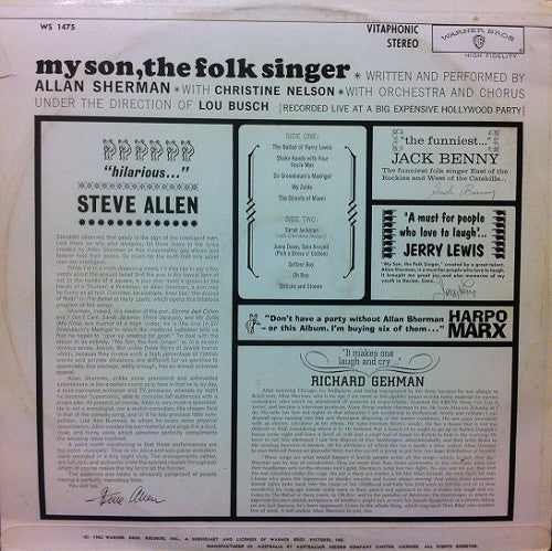 Allan Sherman : My Son, The Folk Singer (LP, Album)
