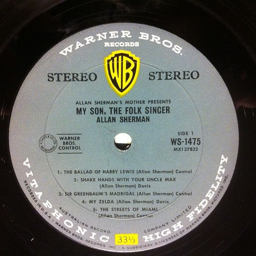 Allan Sherman : My Son, The Folk Singer (LP, Album)