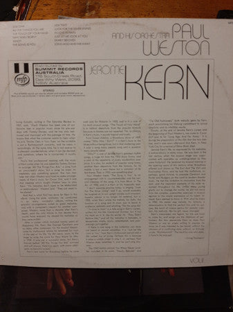 Paul Weston And His Orchestra : Jerome Kern (LP)