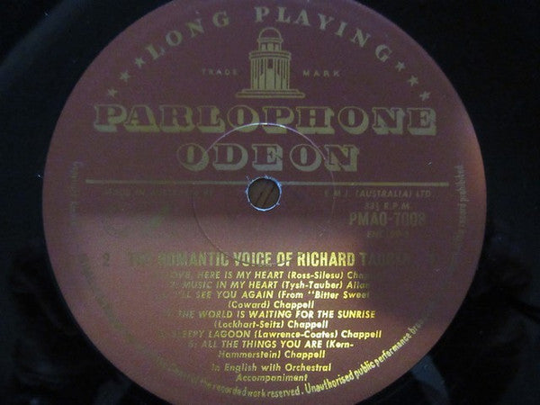 Richard Tauber : The Romantic Voice Of Richard Tauber (LP, Comp)