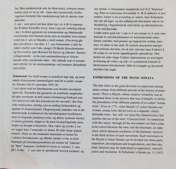 Øyvind Aase : Expressions Of The Piano Sonata (CD, Album)