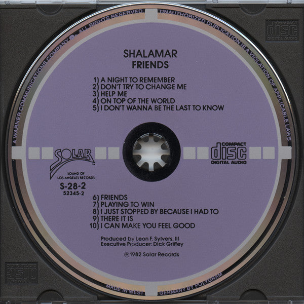 Shalamar : Friends (CD, Album, RE, Tar)