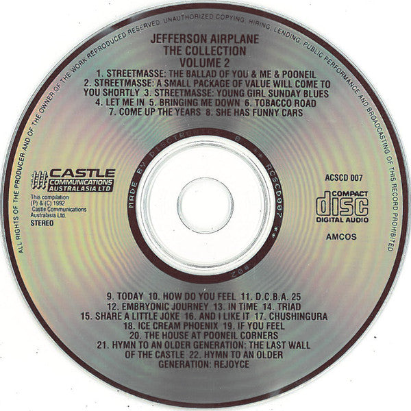 Jefferson Airplane : The Jefferson Airplane Collection Volume 2 (CD, Comp)