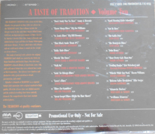Various : A Taste Of Tradition - Volume Two (CD, Comp, Mono, Promo)
