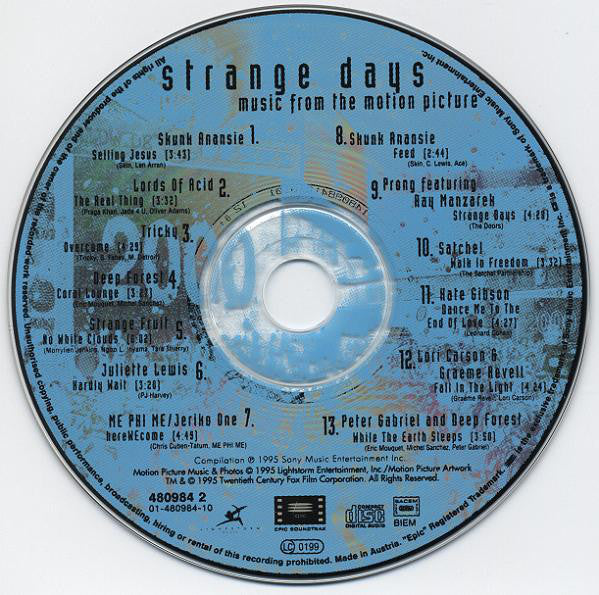 Various : Strange Days (Music From The Motion Picture) (CD, Comp)