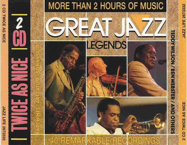 Various : Great Jazz Legends (40 Remarkable Recordings) (2xCD, Comp)