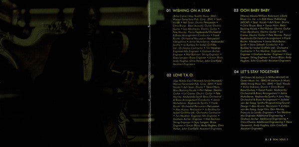Seal : Soul 2 (CD, Album)