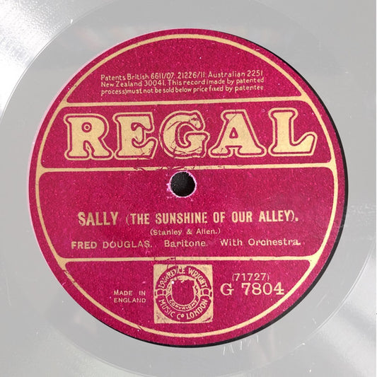 William Thomas (3) / Fred Douglas : If Winter Comes / Sally (The Sunshine Of Our Alley) (Shellac, 10")