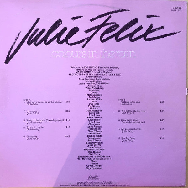 Julie Felix : Colours In The Rain (LP, Album)