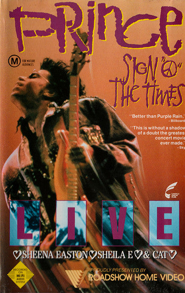 Prince : Sign "O" The Times (VHS, PAL)