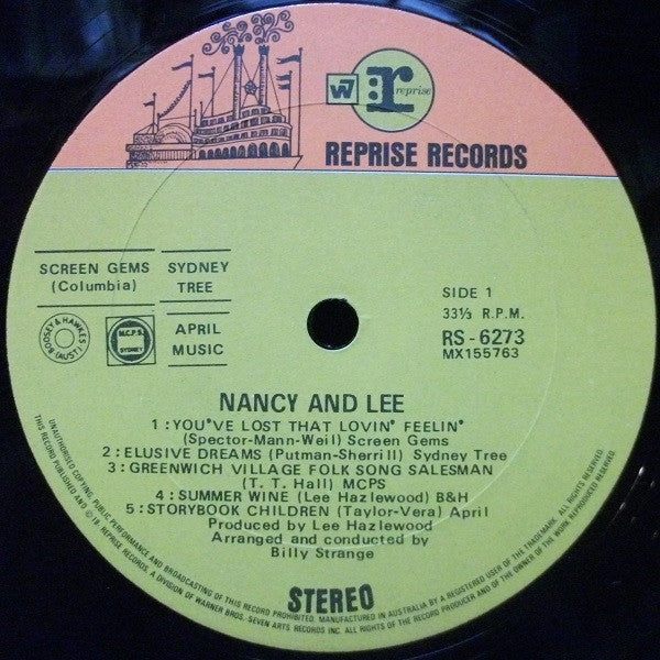 Nancy Sinatra & Lee Hazlewood : Nancy & Lee (LP, Album, RP)