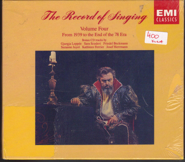 Various : The Record Of Singing Volume Four - From 1939 To The End Of The 78 Era (7xCD, Comp, Mono + Box)