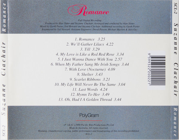 Suzanne Clachair : Romance (CD, Album)