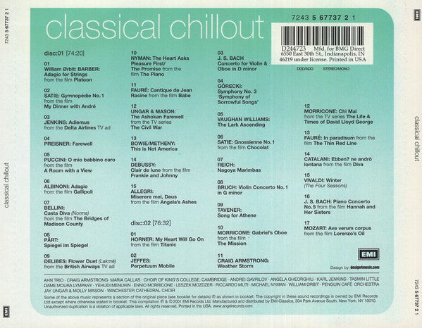 Various : Classical Chillout (2xCD, Comp, Club)