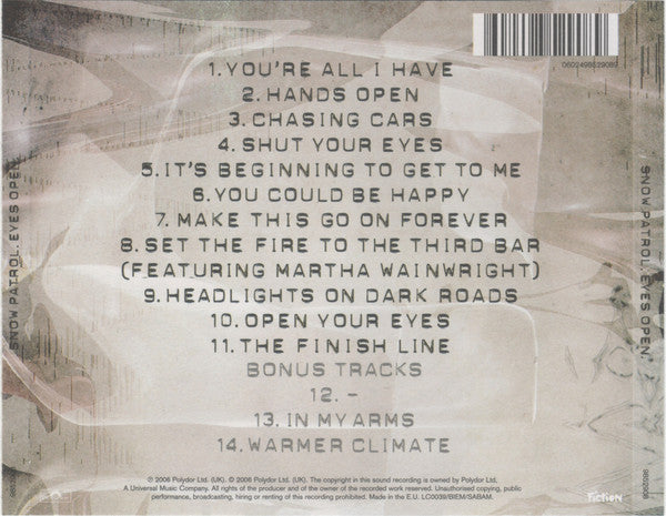 Snow Patrol : Eyes Open (CD, Album)