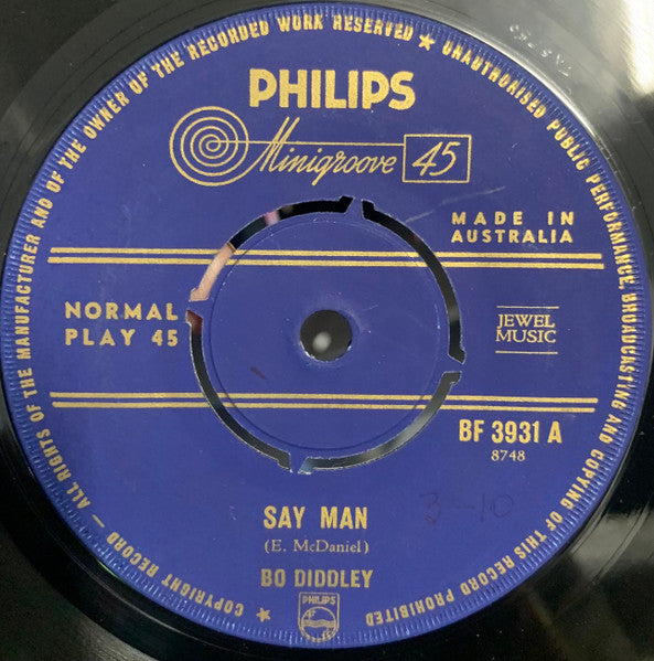 Bo Diddley : Say Man / The Clock Strikes Twelve (7", Single)