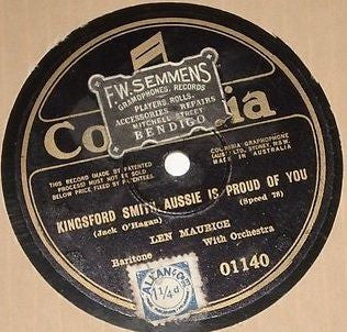 Len Maurice : Kingsford Smith, Aussie Is Proud Of You / Smithy (Shellac, 10")