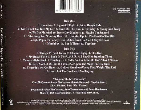Paul McCartney : Tripping The Live Fantastic (2xCD, Album)