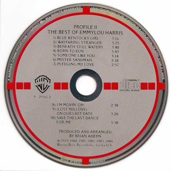 Emmylou Harris : Profile II (The Best Of Emmylou Harris) (CD, Comp, Tar)