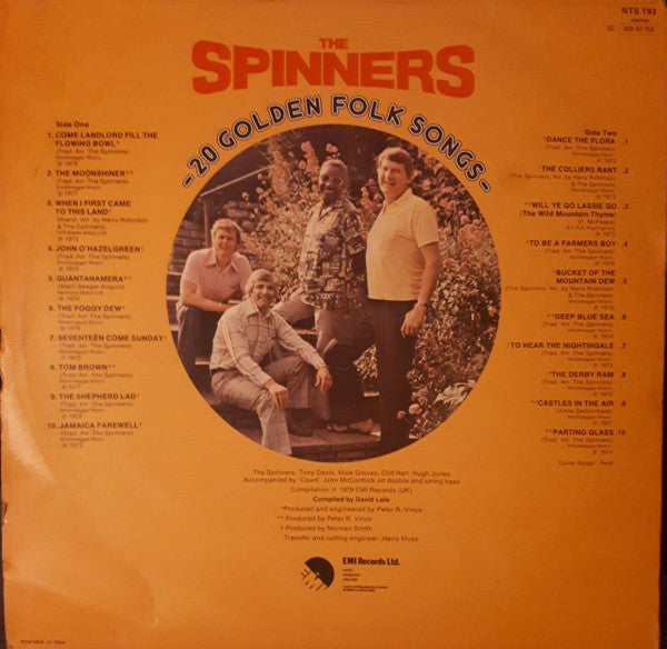 The Spinners : 20 Golden Folk Songs (LP, Comp)