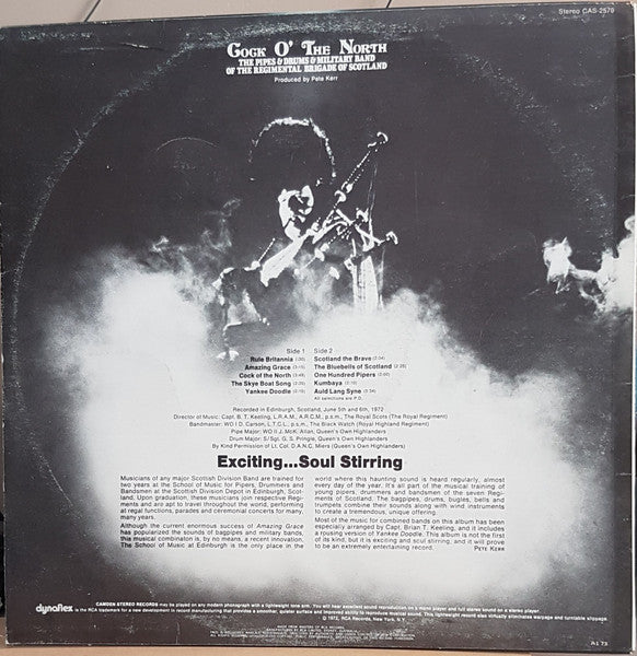 The Pipes And Drums And Military Band Of The Regimental Brigade Of Scotland : Amazing Grace (LP, Album, RE)