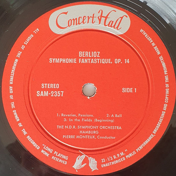 Hector Berlioz - NDR Sinfonieorchester, Pierre Monteux : Symphonie Fantastique (LP)
