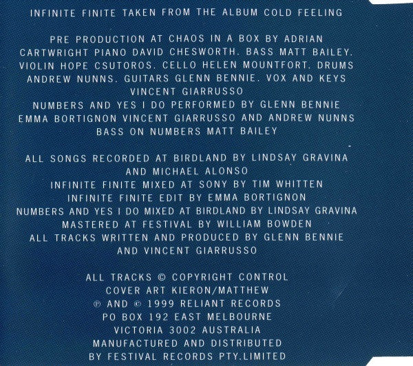 Underground Lovers : Infinite Finite (CD, Single)