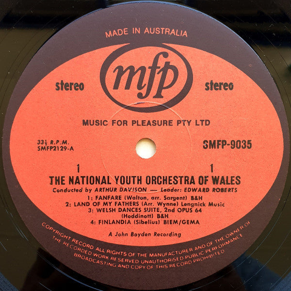 National Youth Orchestra Of Wales : Finlandia (LP)