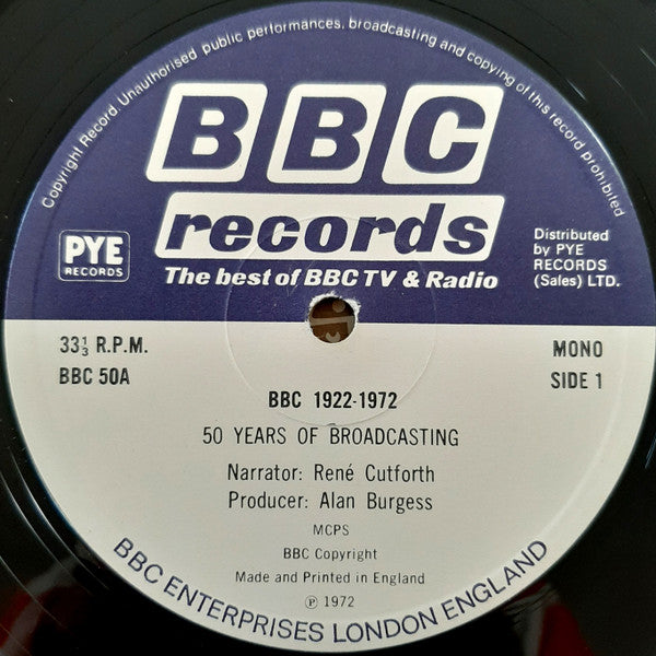 Various : BBC 1922-1972 (2xLP, Comp, Mono, Gat)