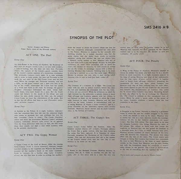 Verdi* \ Virginia Gordoni, Nedda Casei, Michele Molese, Lino Puglisi, Tugomir Franc, Adolf Dallapozza, Chorus* And Orchestra Of The Vienna State Opera*, Nello Santi : Il Trovatore (Opera In 4 Acts By Verdi) (2xLP, Album)