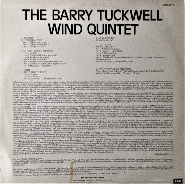 The Barry Tuckwell Wind Quintet : The Barry Tuckwell Wind Quintet (LP, Album)